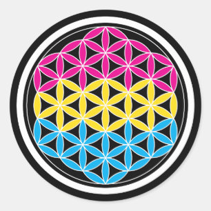panSacred geometry Classic Round Sticker