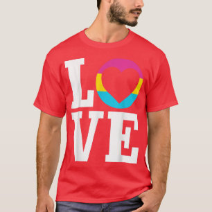 Panseual LOVE Flag LGBTQ Queer Pan Pride Month T-Shirt