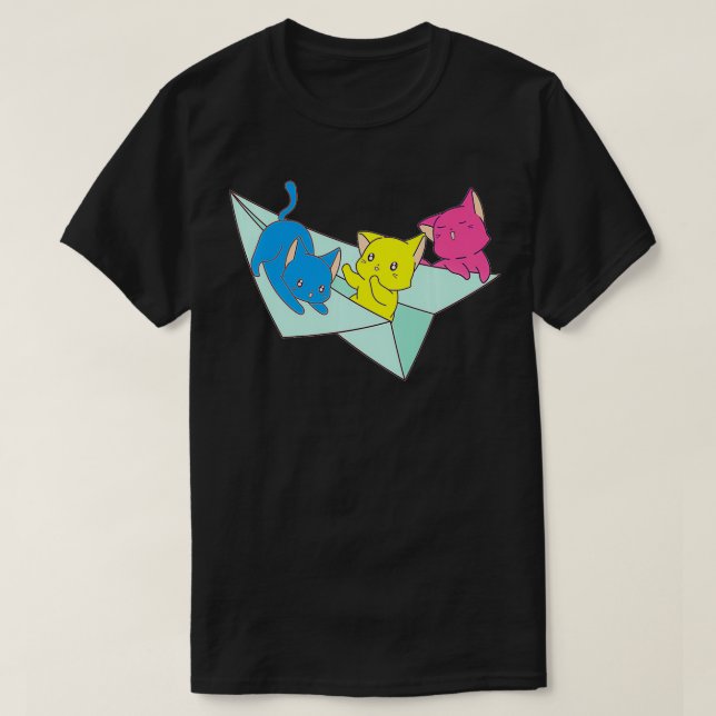 Panseual Pride Lgbt Pan Cat Kawaii Gift Tee Premiu (Design Front)