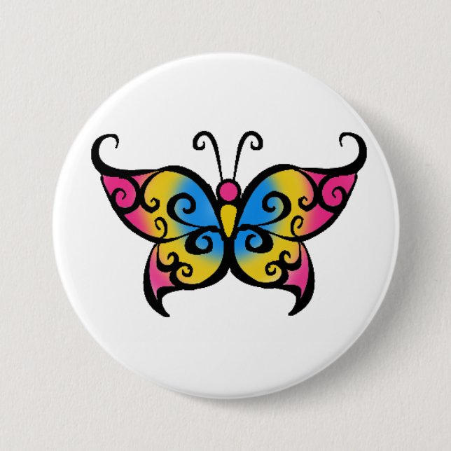 Pansexual Butterfly 3 Inch Round Button (Front)