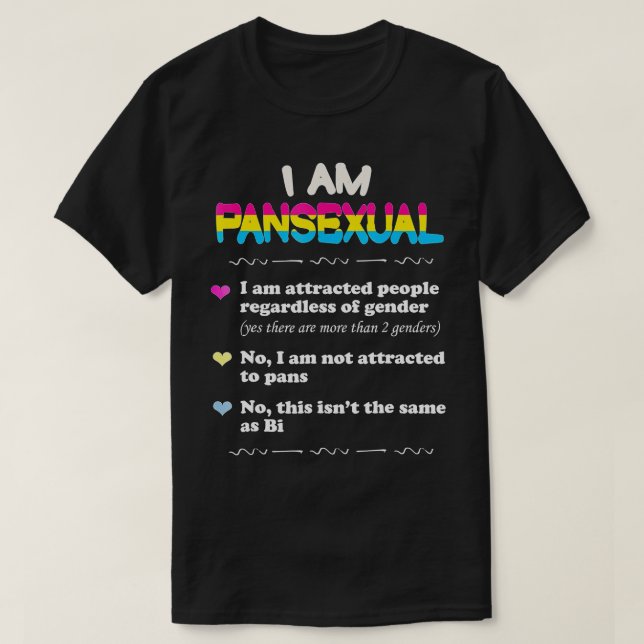 Pansexual Definition   Funny Gay Pride LGB  T-Shirt (Design Front)