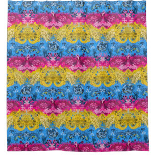 Pansexual Dragon Damask - Pride Flag Colours