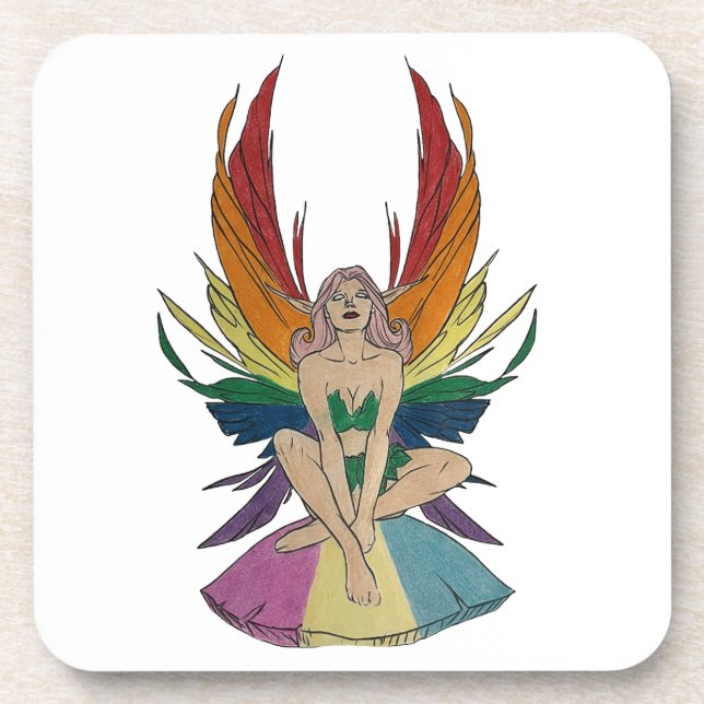 Pansexual Faerie Coaster (Front)