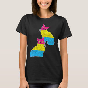 Pansexual Flag Cat  Pan Pride Month Lgbtqia Pansex T-Shirt