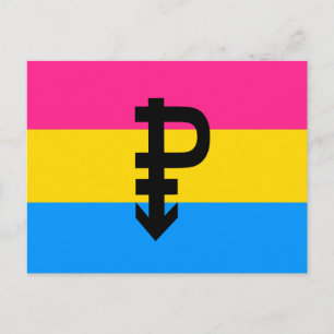 PANSEXUAL FLAG ORIGINAL -.png Postcard