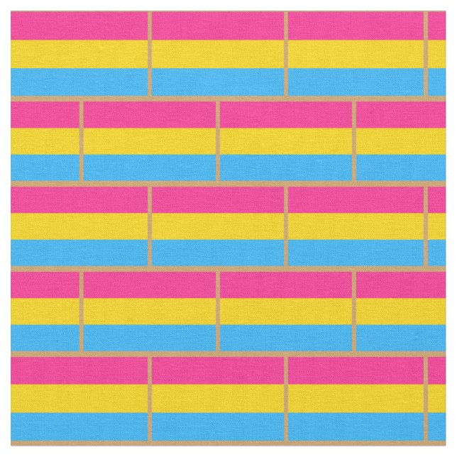 Pansexual Flag & Pride community fashion / gender  Fabric (Close Up)