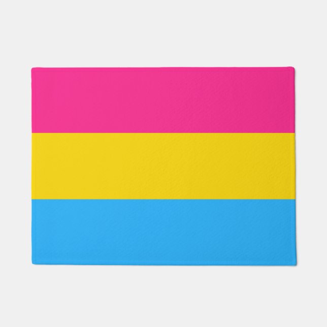 Pansexual Flag & Pride community house mat / LGBT (Front)