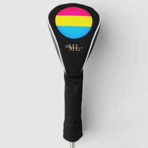 Pansexual Flag & Pride golfing monogrammed / LGBT Golf Head Cover