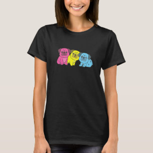 Pansexual Flag Pride Lgbtq Dogs Pansexual Pug T-Shirt