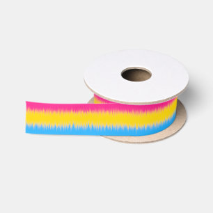 Pansexual Flag Ribbon Satin Ribbon