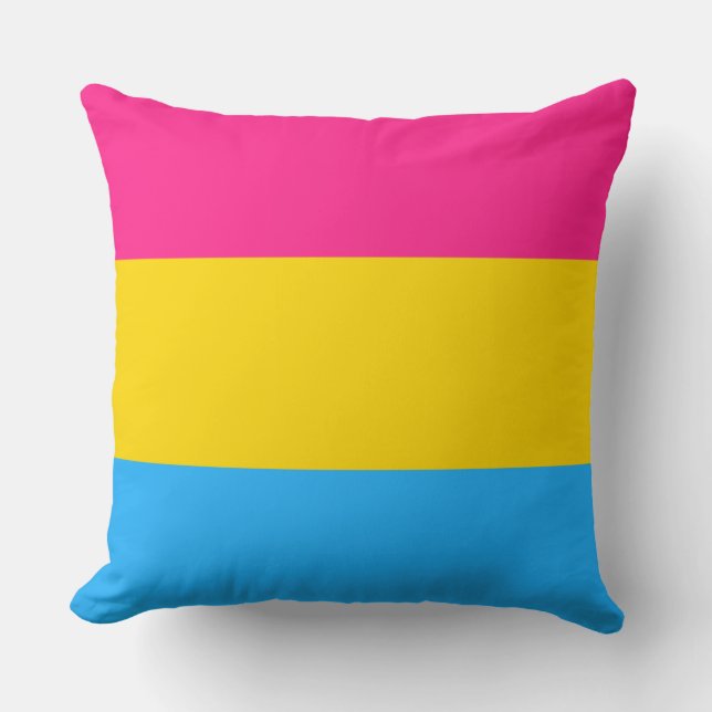 Pansexual Flag Throw Pillow (Front)