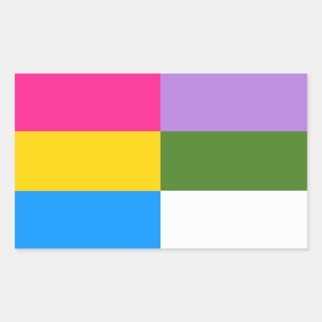 Pansexual/genderqueer flag stickers (Front)