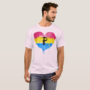 PANSEXUAL HEART - PANSEXUAL LOVE - SYMBOL - T-Shirt