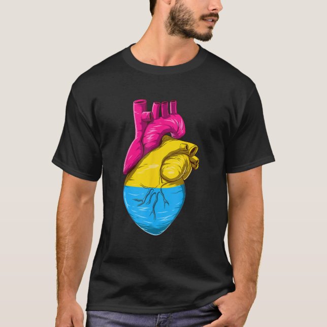 Pansexual Heart T-Shirt (Front)