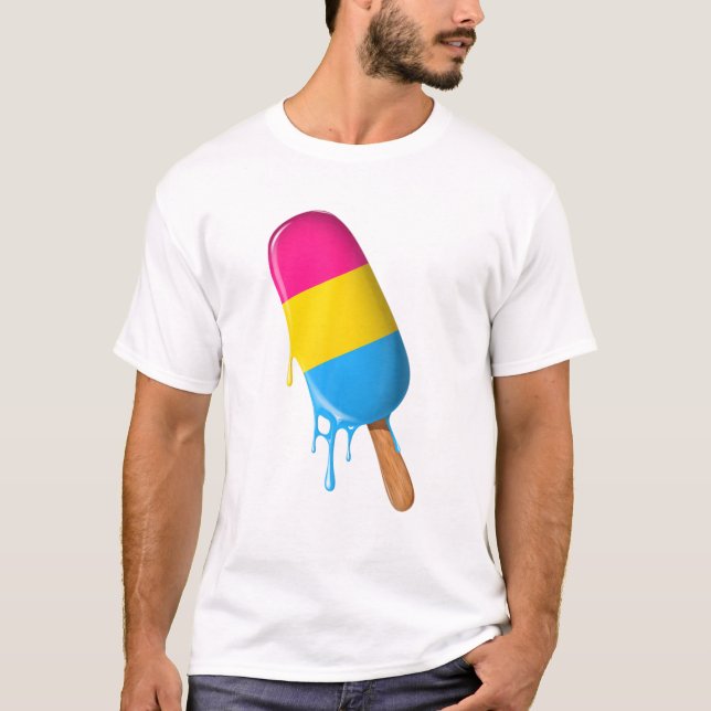 Pansexual Ice Cream Pansexual Flag LGBTQ Pansexual T-Shirt (Front)