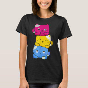 Pansexual Kawaii Cat Anime Art Cute Pan Pride LGBT T-Shirt