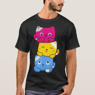 Pansexual Kawaii Cat Anime Art Cute Pan Pride LGBT T-Shirt