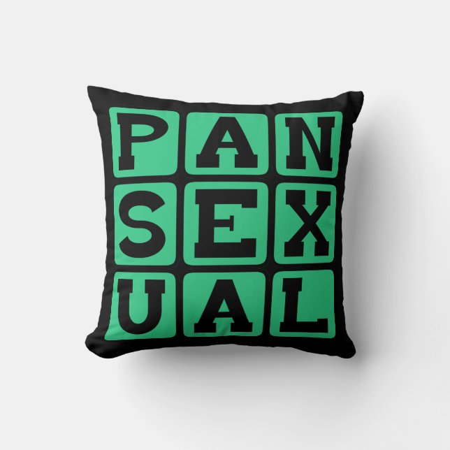 Pansexual, Omnisexual Throw Pillow (Front)