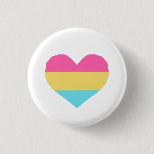 Pansexual Pride badge 1 Inch Round Button