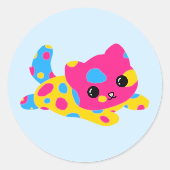 Pansexual Pride Cat Stickers (Front)