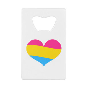 Pansexual Pride Credit Card Bottle Opener