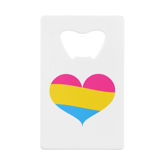 Pansexual Pride Credit Card Bottle Opener (Front)