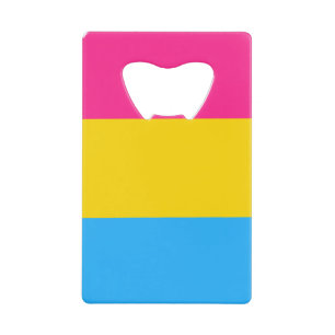 Pansexual Pride Credit Card Bottle Opener