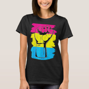 Pansexual Pride Fist Pansexuality Flag Queer Pan P T-Shirt