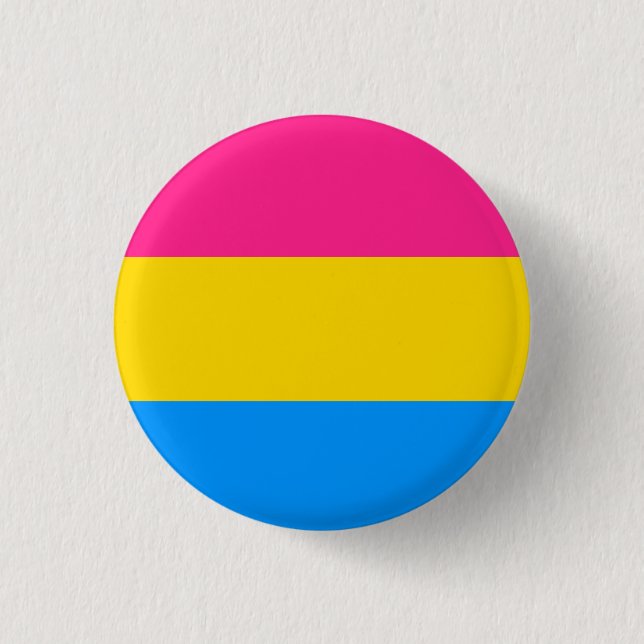 Pansexual Pride Flag 1 Inch Round Button (Front)