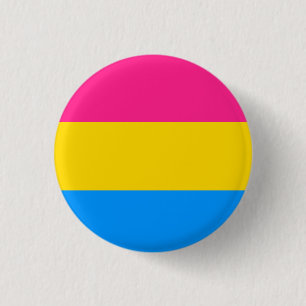 Pansexual Pride Flag 1 Inch Round Button