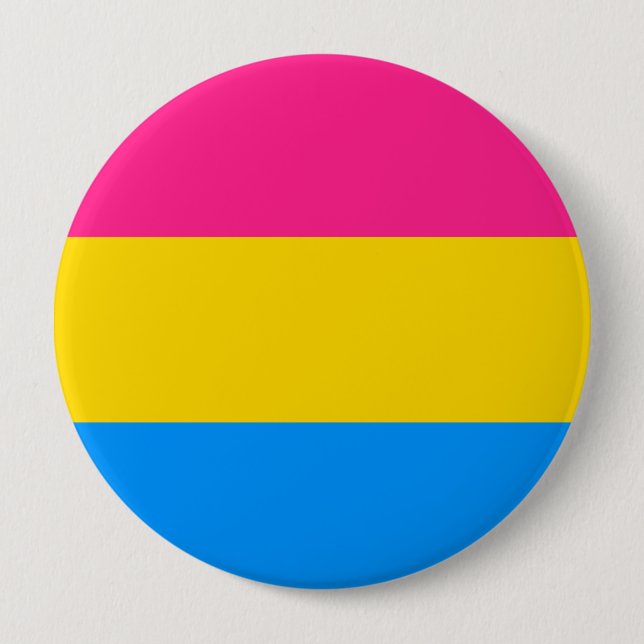 Pansexual Pride Flag 4 Inch Round Button (Front)