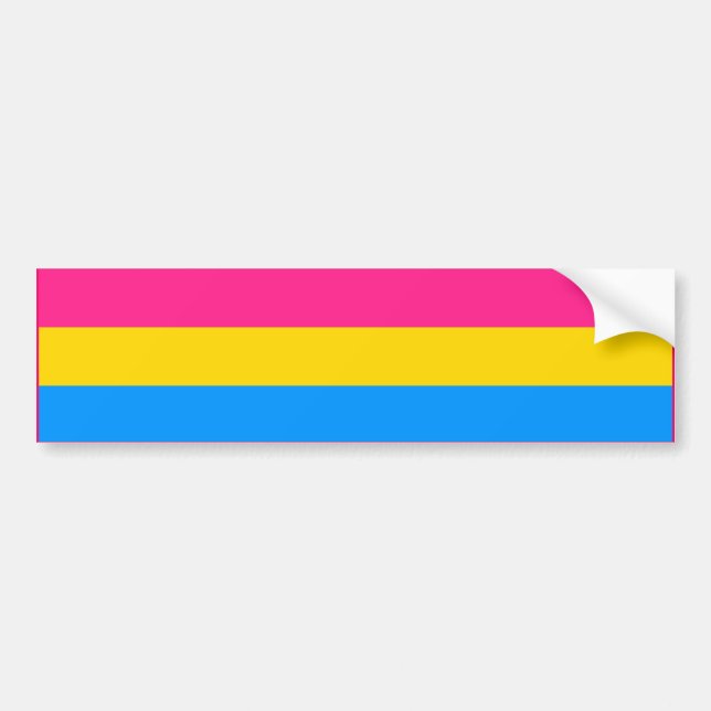 PANSEXUAL PRIDE FLAG BAR BUMPER STICKER (Front)