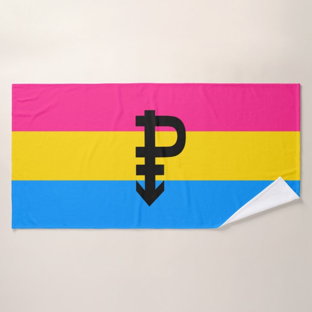 Pansexual Pride Flag Bath Towel (Bath Towel)