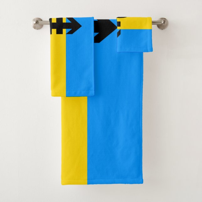 Pansexual Pride Flag Bath Towel Set (Insitu)