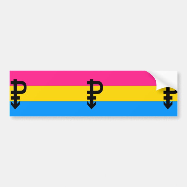 Pansexual Pride Flag Bumper Sticker (Front)