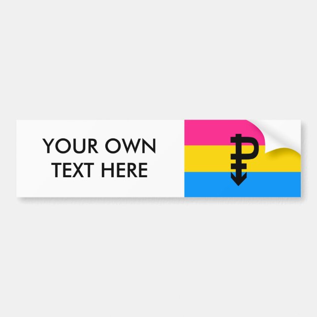 Pansexual Pride Flag Bumper Sticker (Front)