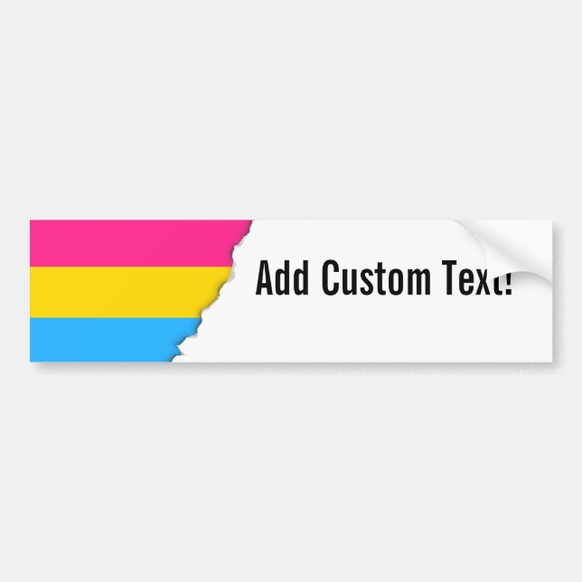 Pansexual Pride flag Bumper Sticker (Front)