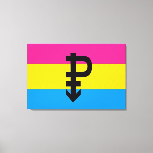 Pansexual Pride Flag Canvas Print (Front)