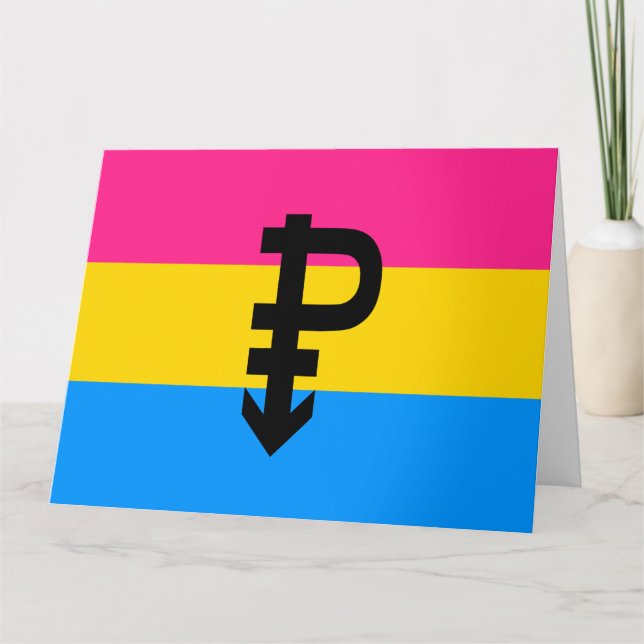 Pansexual Pride Flag Card (Front)