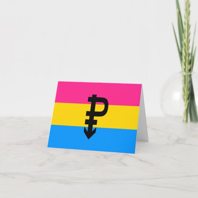 Pansexual Pride Flag Card (Front)