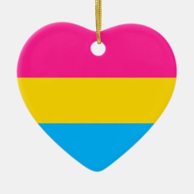 "PANSEXUAL PRIDE FLAG" CERAMIC ORNAMENT (Front)