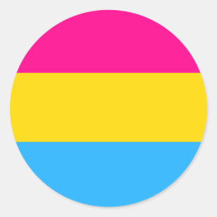 "PANSEXUAL PRIDE FLAG" CLASSIC ROUND STICKER