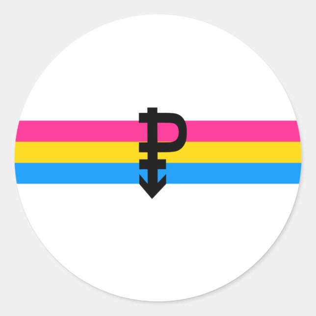 Pansexual Pride Flag Classic Round Sticker (Front)
