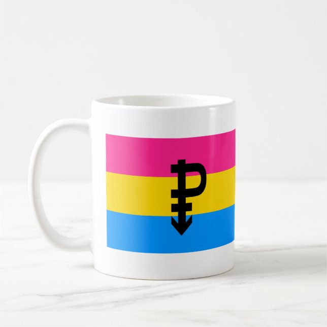 Pansexual Pride Flag Coffee Mug (Left)