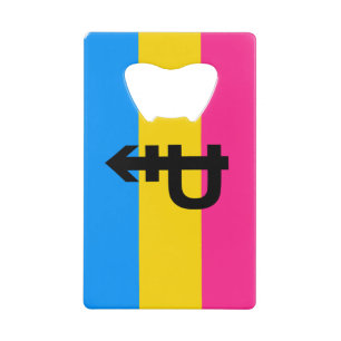 Pansexual Pride Flag Credit Card Bottle Opener
