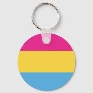 Pansexual Pride Flag Design Stripes Keychain