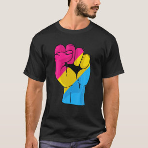 Pansexual Pride Flag Fist LGBT Gay Equality T-Shirt