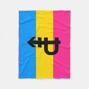Pansexual Pride Flag Fleece Blanket