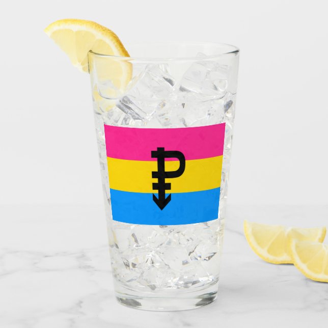 Pansexual Pride Flag Glass (Front Ice)
