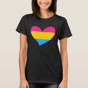 Pansexual Pride Flag Heart Pocket LGPT LGBTQ Gay T T-Shirt